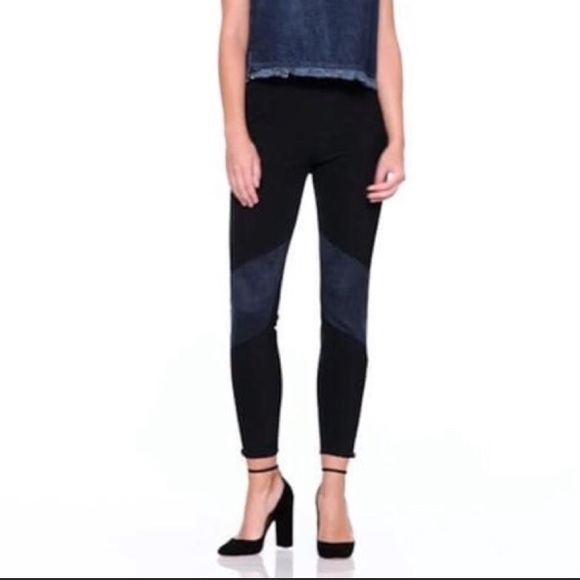 GAP Pants - GAP ✨NWT✨ Sculpt Black & Navy faux Suede Leggings